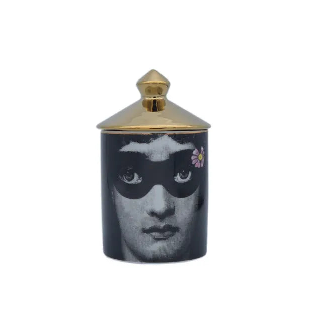 Face Candle Mug Holder Can Cotton Swab Storage - Bellarte Enchanté Face Candle Mug Holder Can Cotton Swab Storage